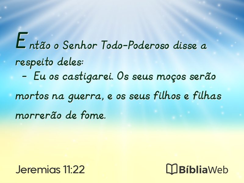 Jeremias 11:22 em imagem para compartilhar