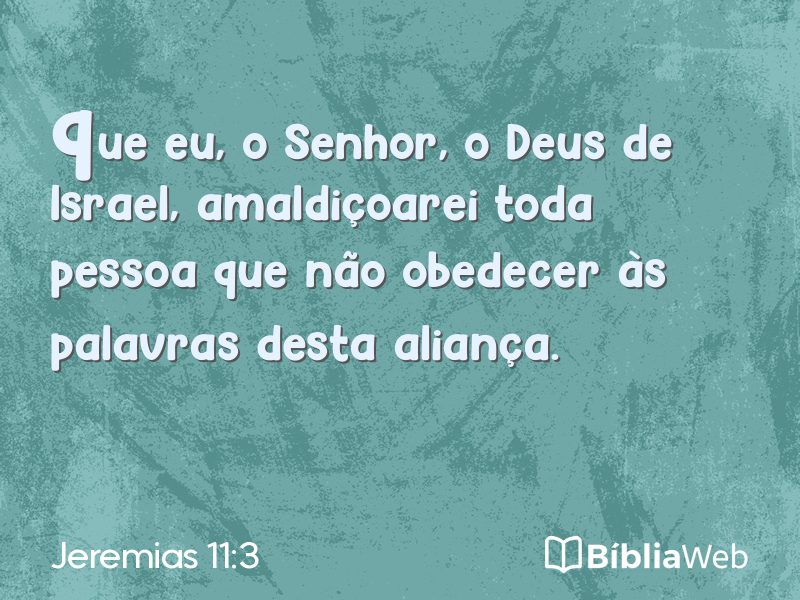 Jeremias 11:3 em imagem para compartilhar