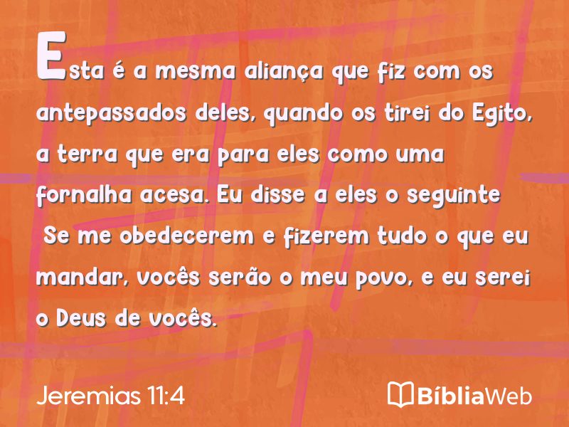 Jeremias 11:4 em imagem para compartilhar