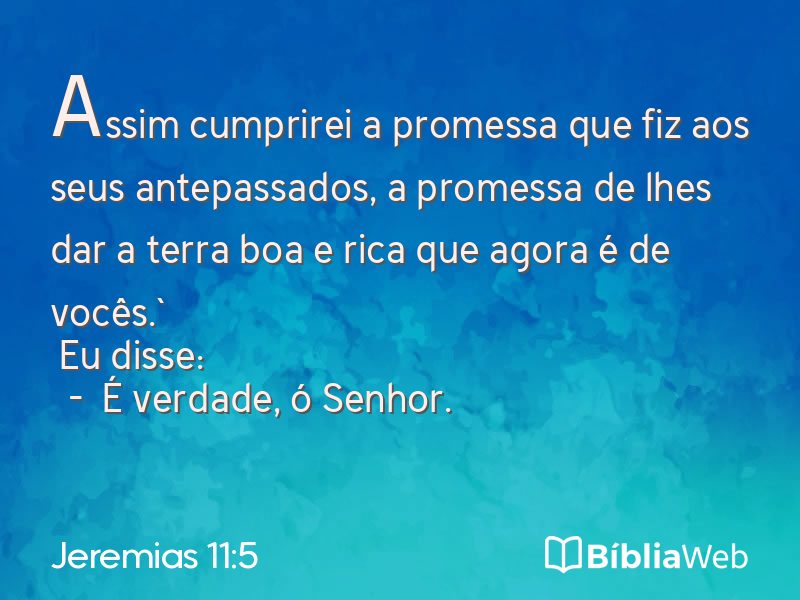Jeremias 11:5 em imagem para compartilhar