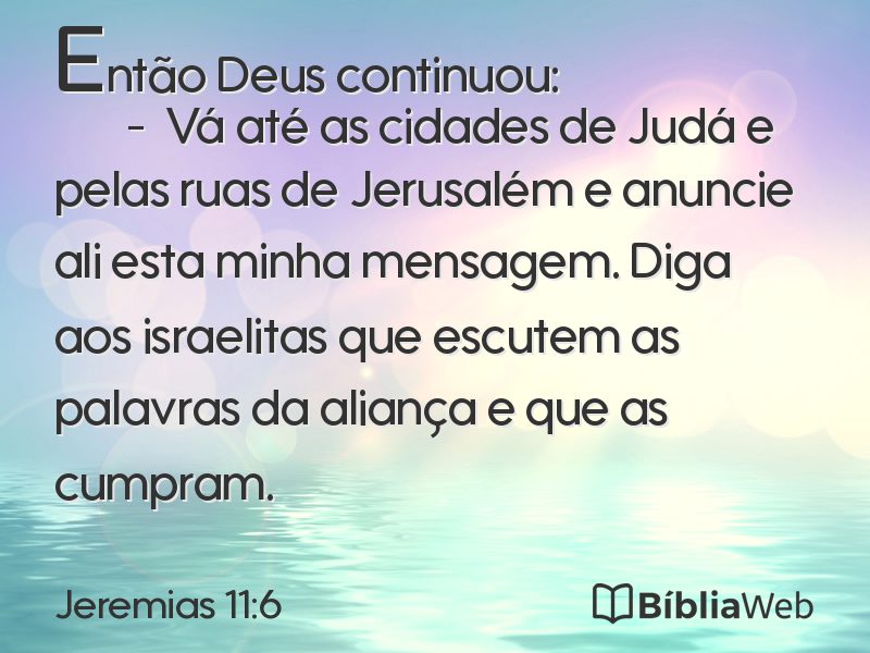 Jeremias 11:6 em imagem para compartilhar