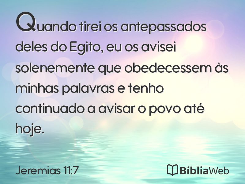 Jeremias 11:7 em imagem para compartilhar