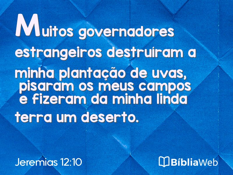 Jeremias 12:10 em imagem para compartilhar