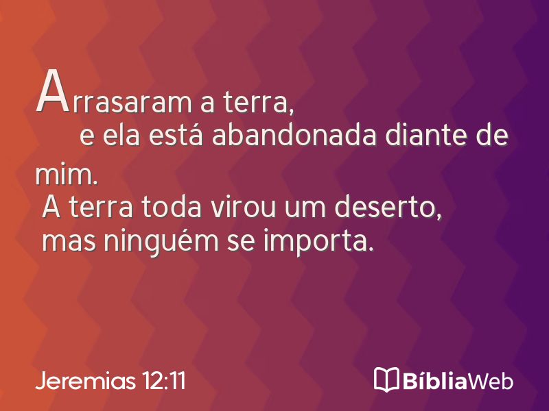 Jeremias 12:11 em imagem para compartilhar