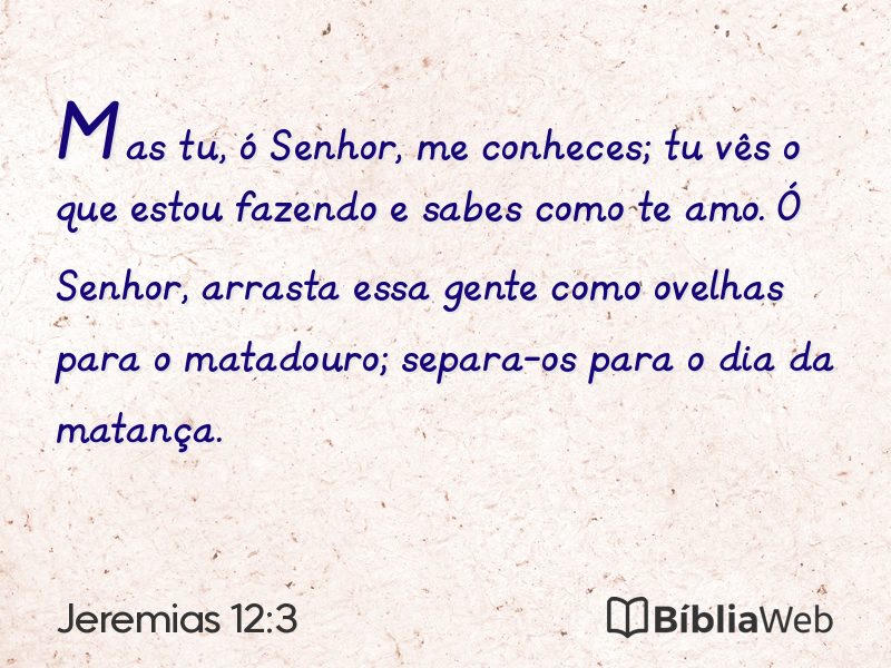 Jeremias 12:3 em imagem para compartilhar