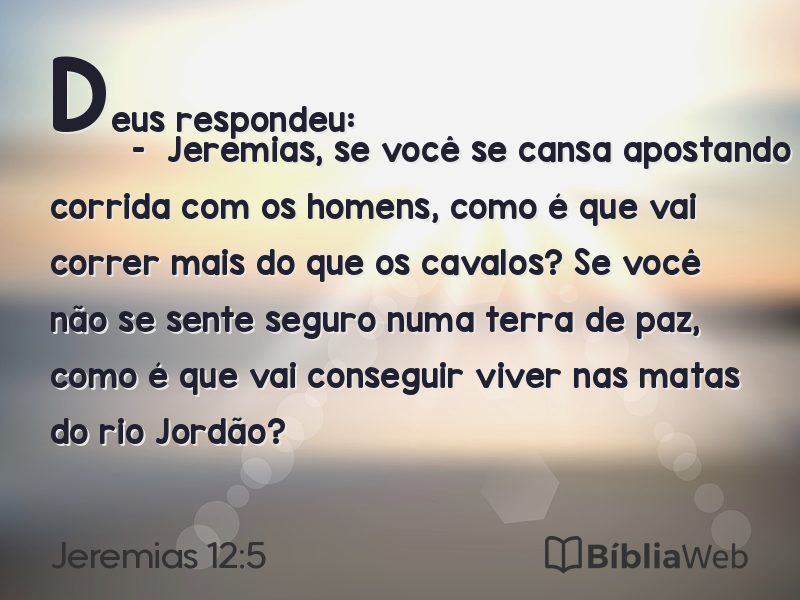 Jeremias 12:5 em imagem para compartilhar