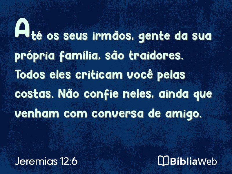 Jeremias 12:6 em imagem para compartilhar