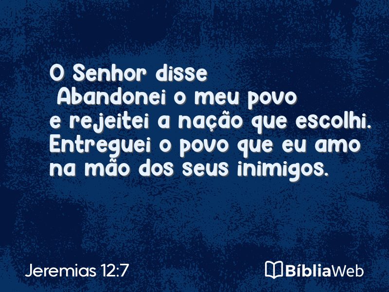 Jeremias 12:7 em imagem para compartilhar