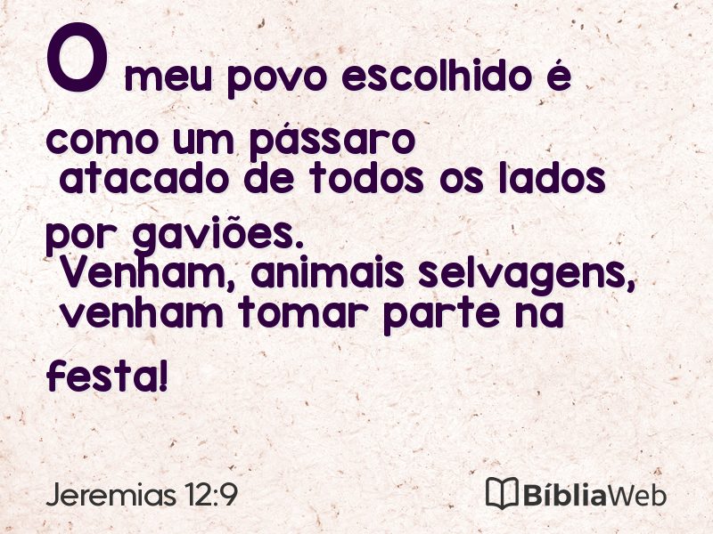 Jeremias 12:9 em imagem para compartilhar