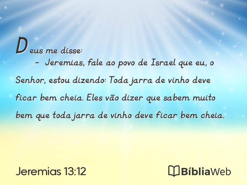 Jeremias 13:12 em imagem para compartilhar