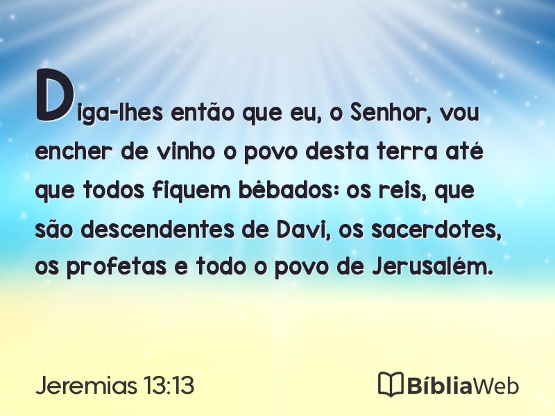 Jeremias 13:13 em imagem para compartilhar