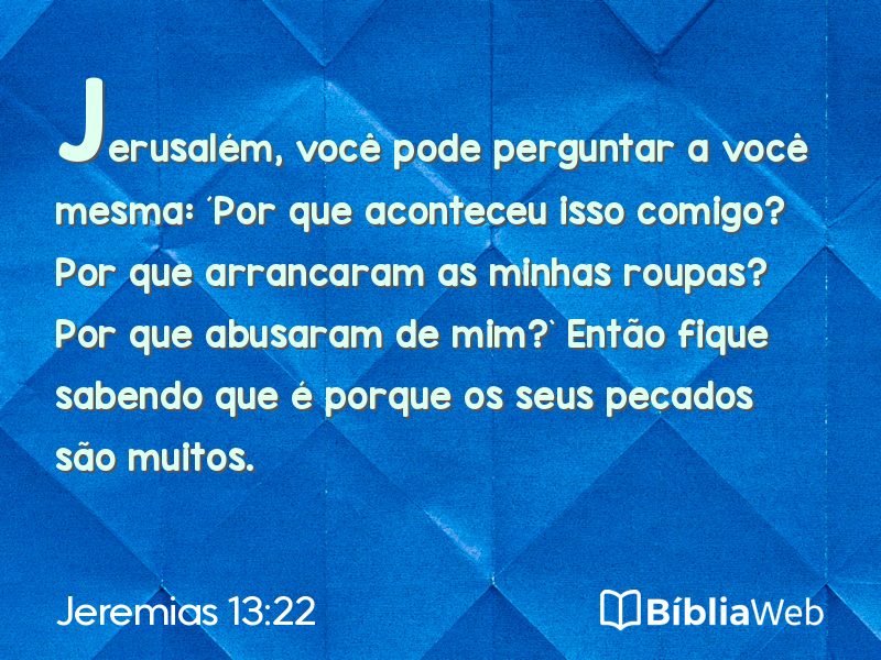 Jeremias 13:22 em imagem para compartilhar