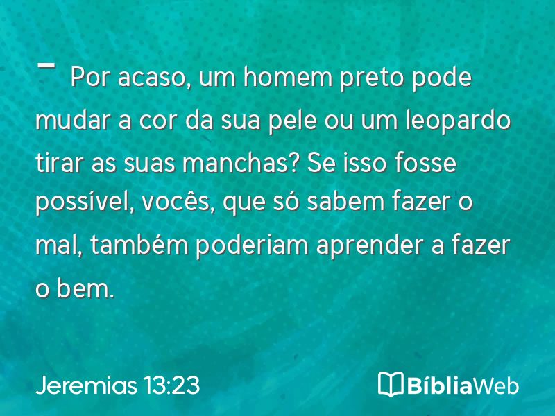 Jeremias 13:23 em imagem para compartilhar