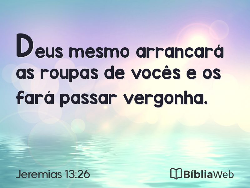 Jeremias 13:26 em imagem para compartilhar