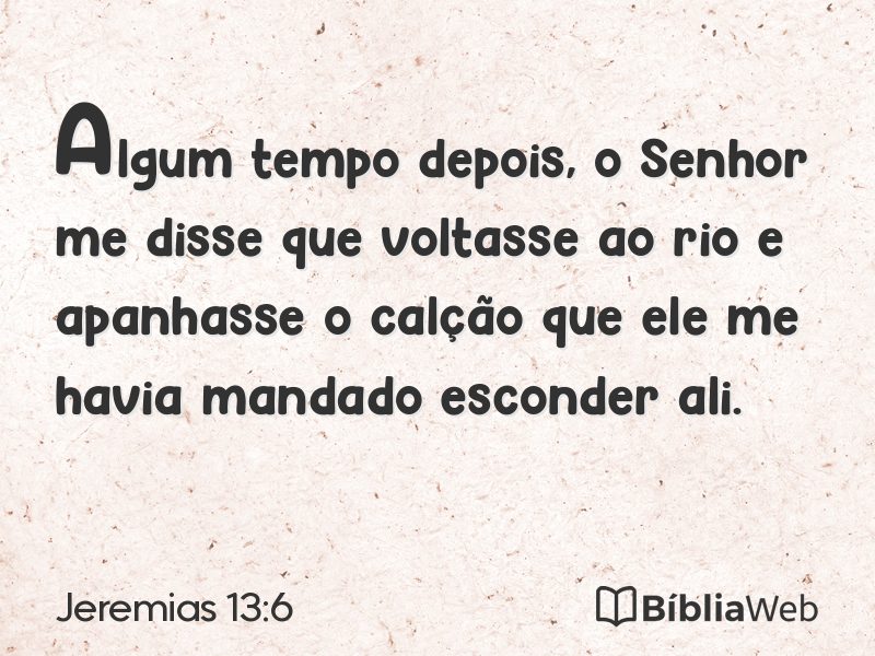 Jeremias 13:6 em imagem para compartilhar