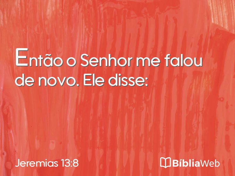 Jeremias 13:8 em imagem para compartilhar