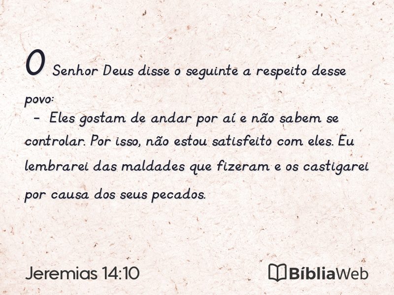 Jeremias 14:10 em imagem para compartilhar