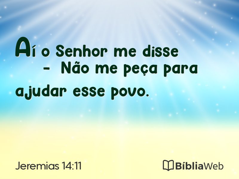 Jeremias 14:11 em imagem para compartilhar