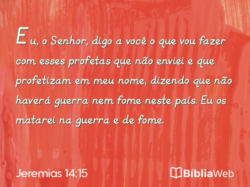 Jeremias 14:15 em imagem para compartilhar