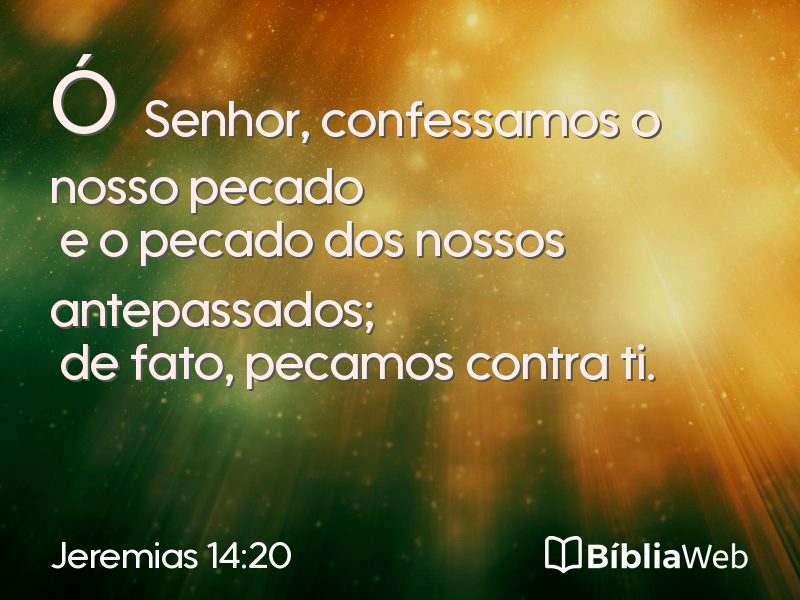 Jeremias 14:20 em imagem para compartilhar