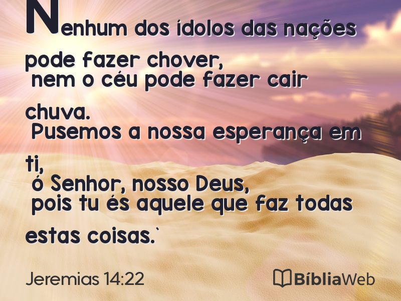 Jeremias 14:22 em imagem para compartilhar