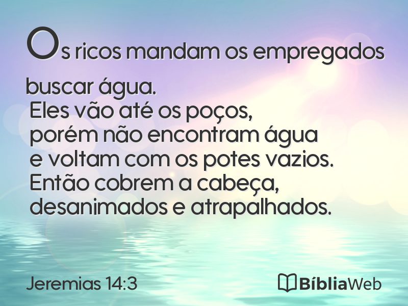 Jeremias 14:3 em imagem para compartilhar
