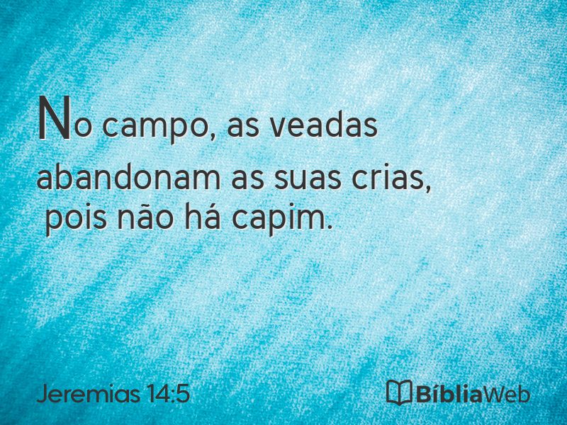Jeremias 14:5 em imagem para compartilhar