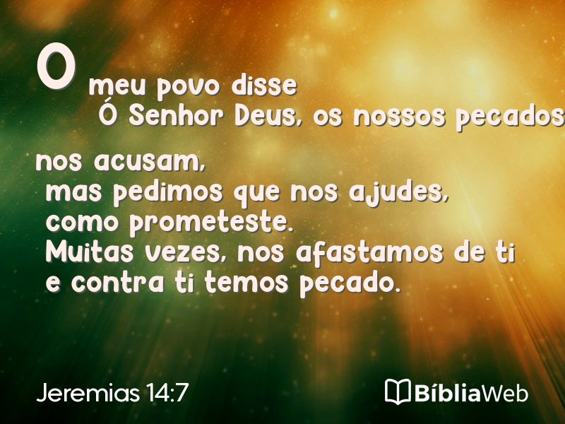 Jeremias 14:7 em imagem para compartilhar