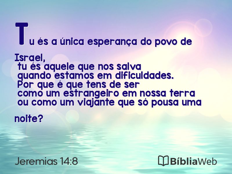 Jeremias 14:8 em imagem para compartilhar