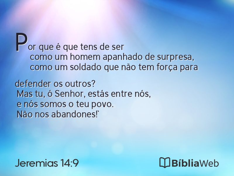 Jeremias 14:9 em imagem para compartilhar