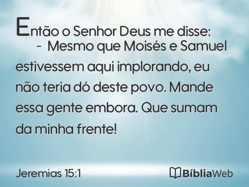 Jeremias 15:1 em imagem para compartilhar