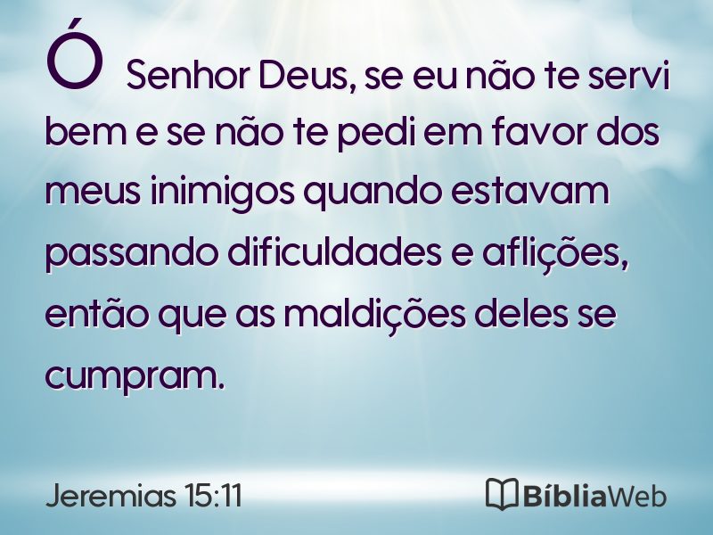 Jeremias 15:11 em imagem para compartilhar