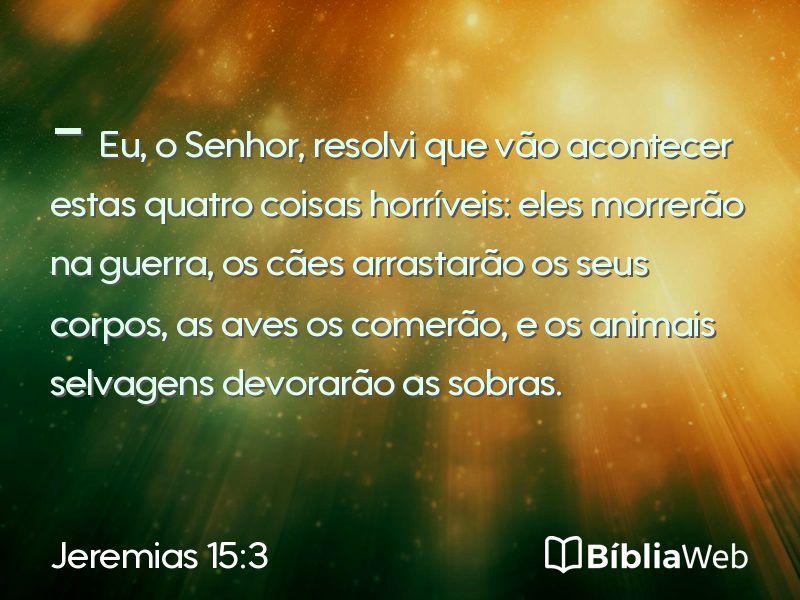 Jeremias 15:3 em imagem para compartilhar