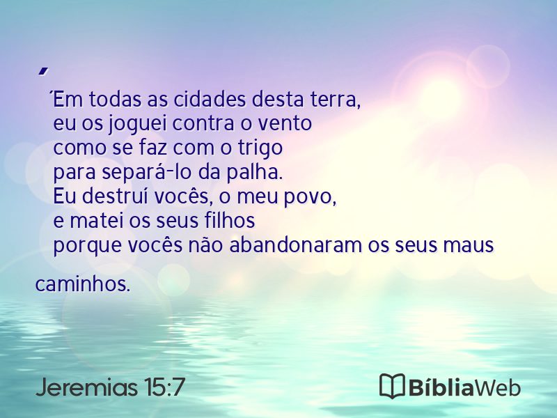 Jeremias 15:7 em imagem para compartilhar
