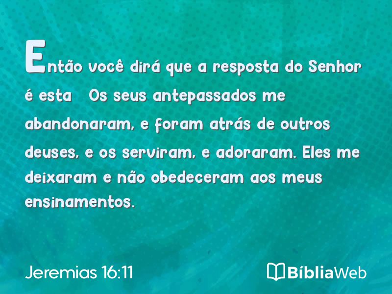 Jeremias 16:11 em imagem para compartilhar