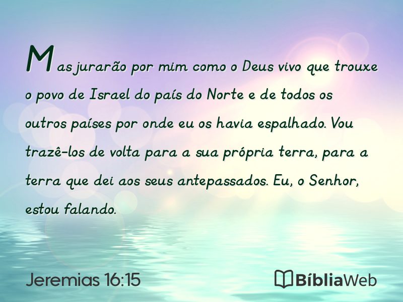 Jeremias 16:15 em imagem para compartilhar