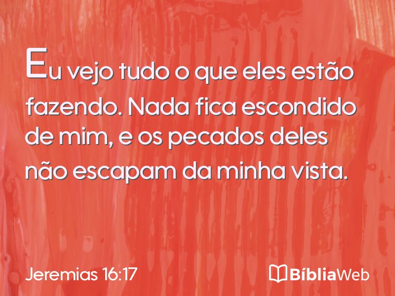 Jeremias 16:17 em imagem para compartilhar