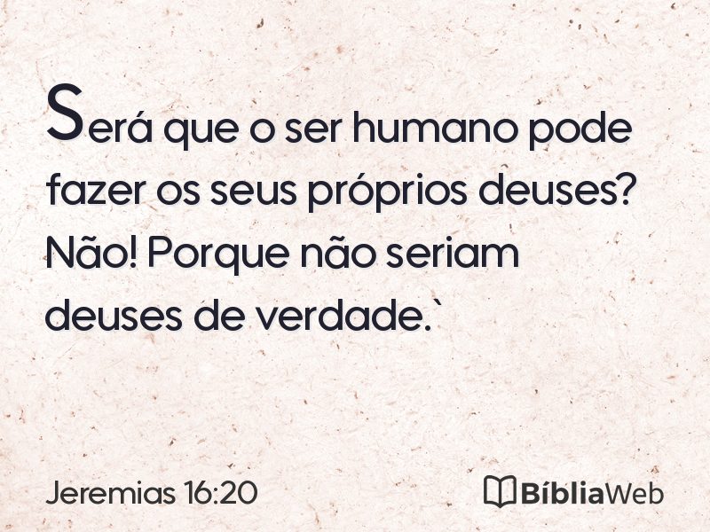 Jeremias 16:20 em imagem para compartilhar