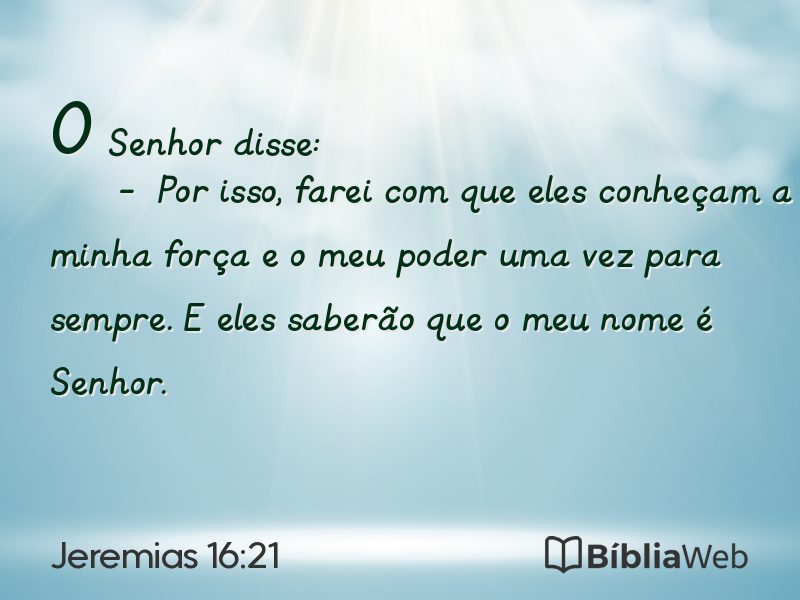 Jeremias 16:21 em imagem para compartilhar