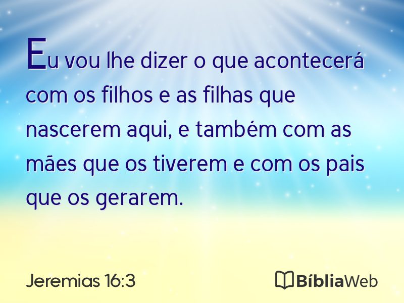 Jeremias 16:3 em imagem para compartilhar