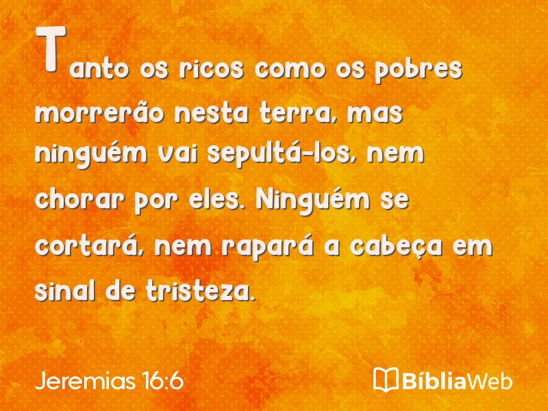 Jeremias 16:6 em imagem para compartilhar