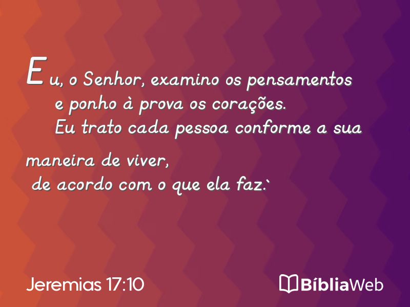 Jeremias 17:10 em imagem para compartilhar