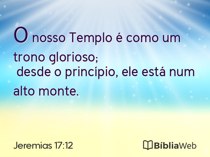 Jeremias 17:12 em imagem para compartilhar