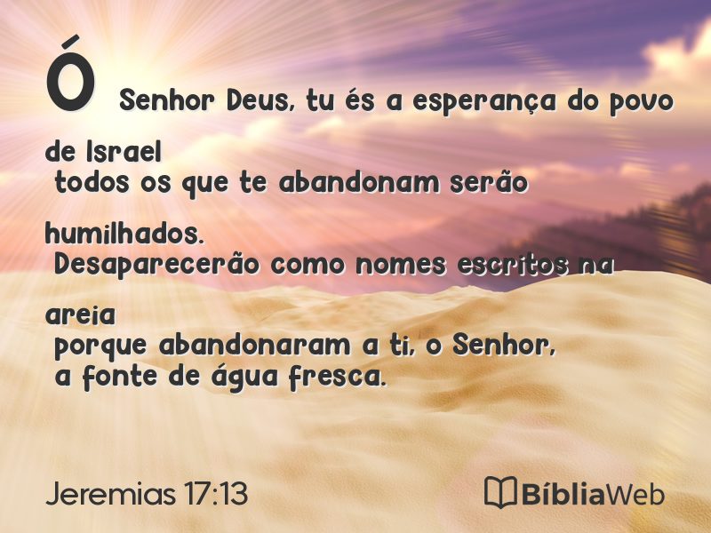 Jeremias 17:13 em imagem para compartilhar