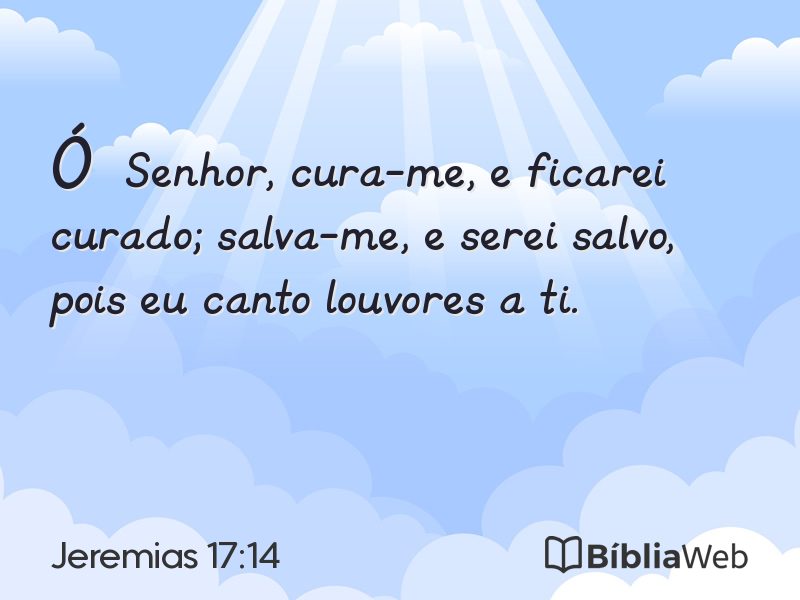 Jeremias 17:14 em imagem para compartilhar