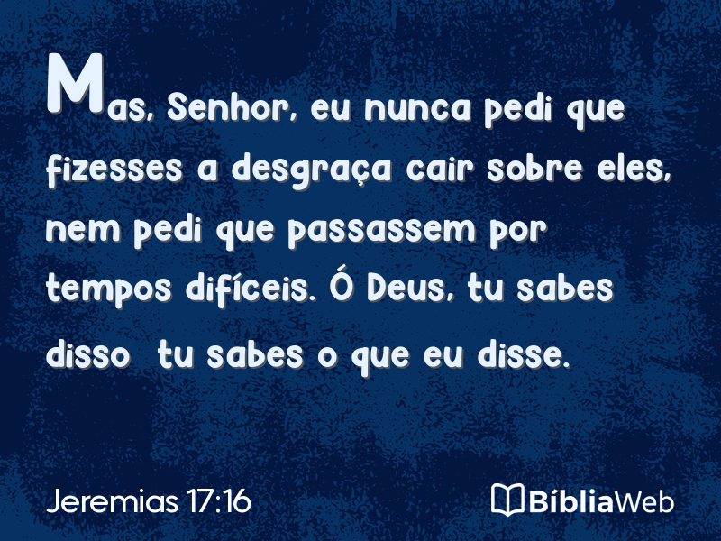 Jeremias 17:16 em imagem para compartilhar