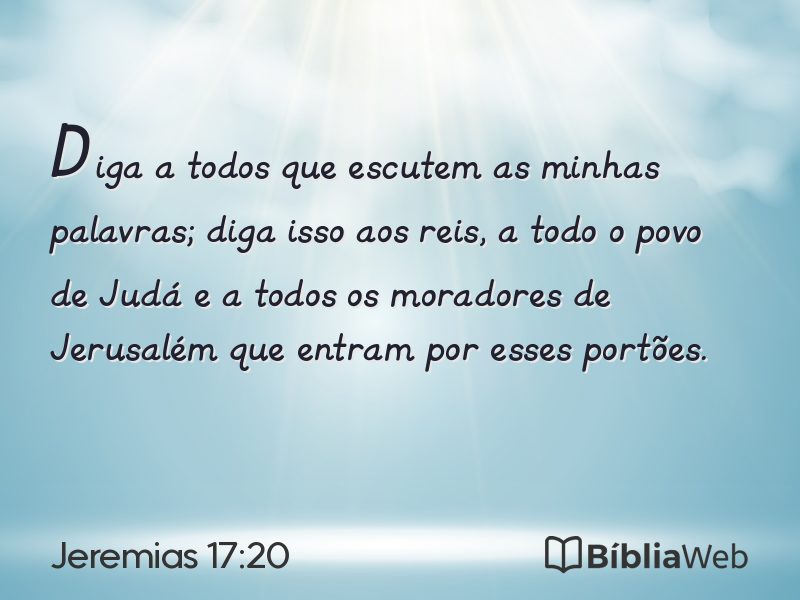 Jeremias 17:20 em imagem para compartilhar