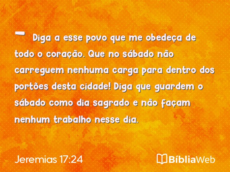 Jeremias 17:24 em imagem para compartilhar