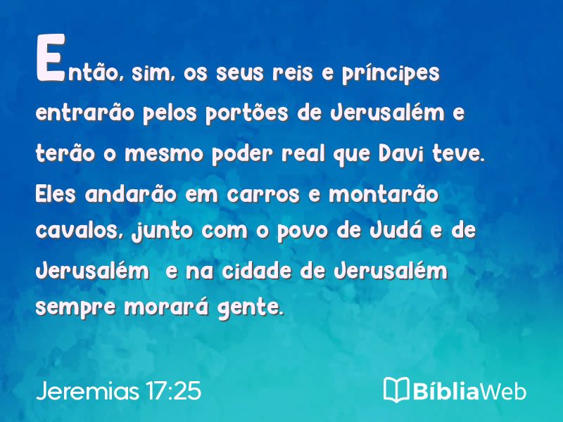 Jeremias 17:25 em imagem para compartilhar