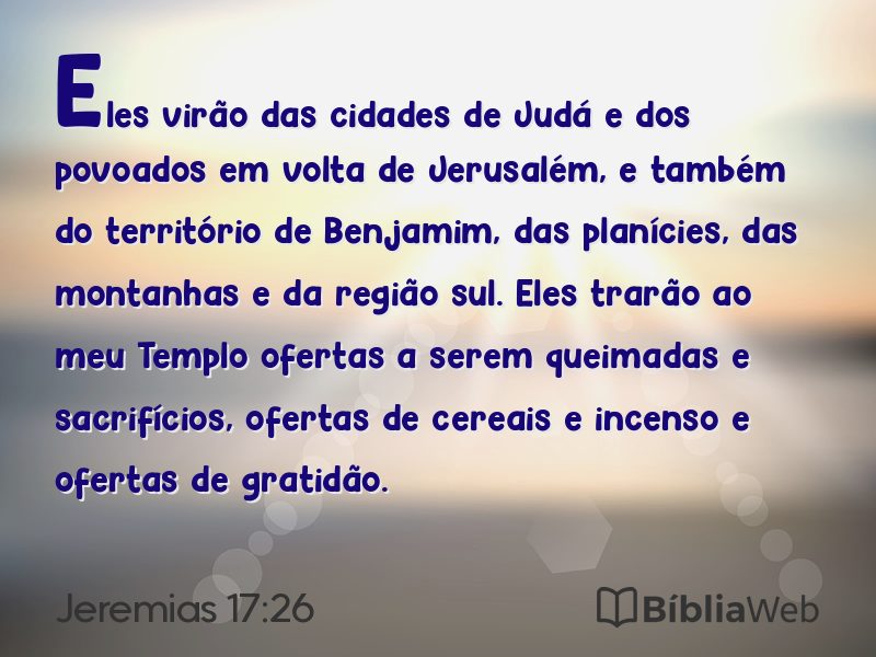 Jeremias 17:26 em imagem para compartilhar